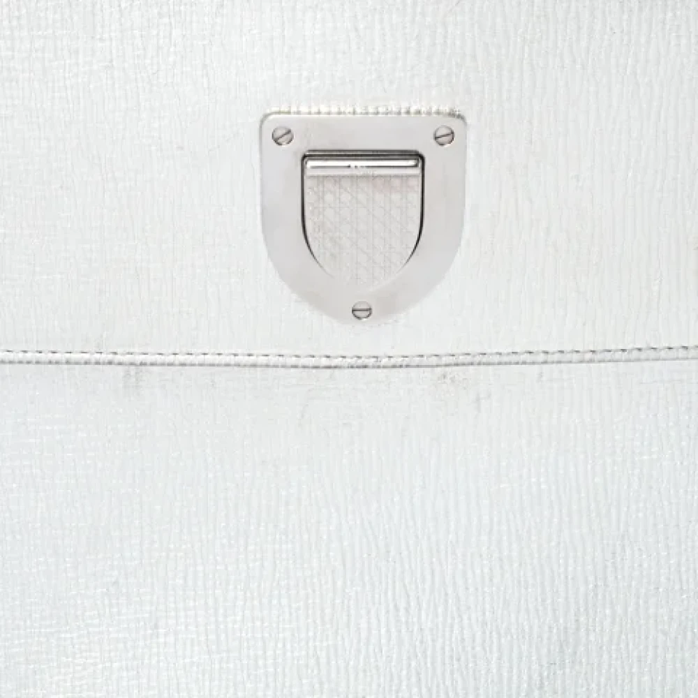 Dior Vintage Pre-owned Leather totes Gray Dames