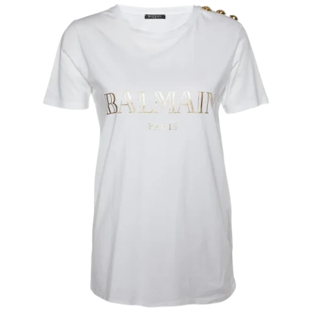 Balmain Pre-owned Witte Gebreide Balmain Shirt White Dames
