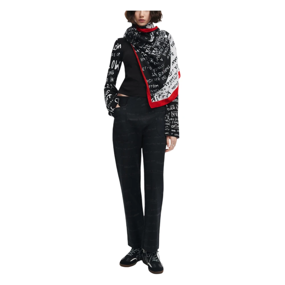 Desigual Herfst Winter Dames Sjaal en Handschoenen Set Black Dames