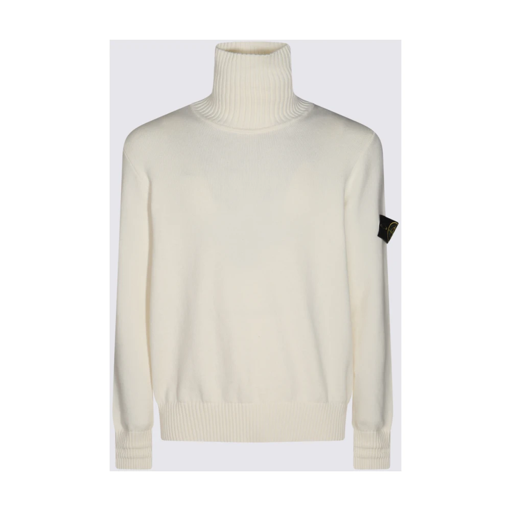 Stone Island Stijlvol Natuurlijk Gebreid Aw24 White Heren