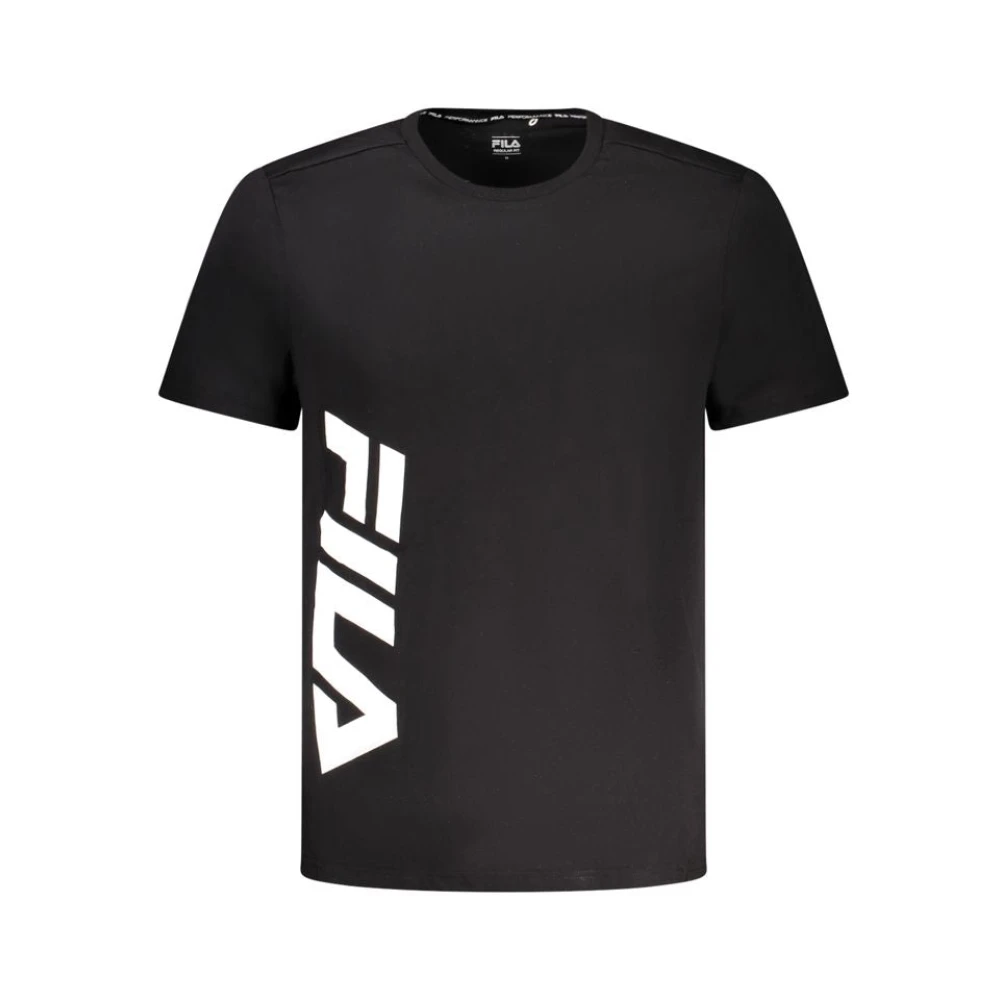 Fila Svart Bomull T-shirt med Tryck Black, Herr