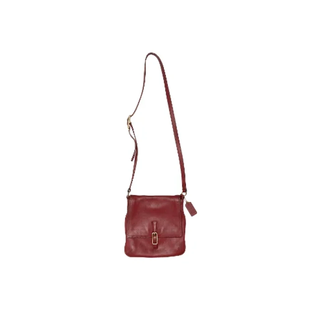 Coach Pre-owned Leather shoulder-bags Red Dames