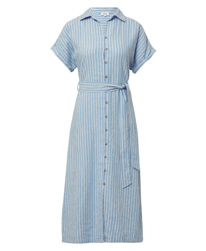robe-midi-rayee-en-melange-de-lin