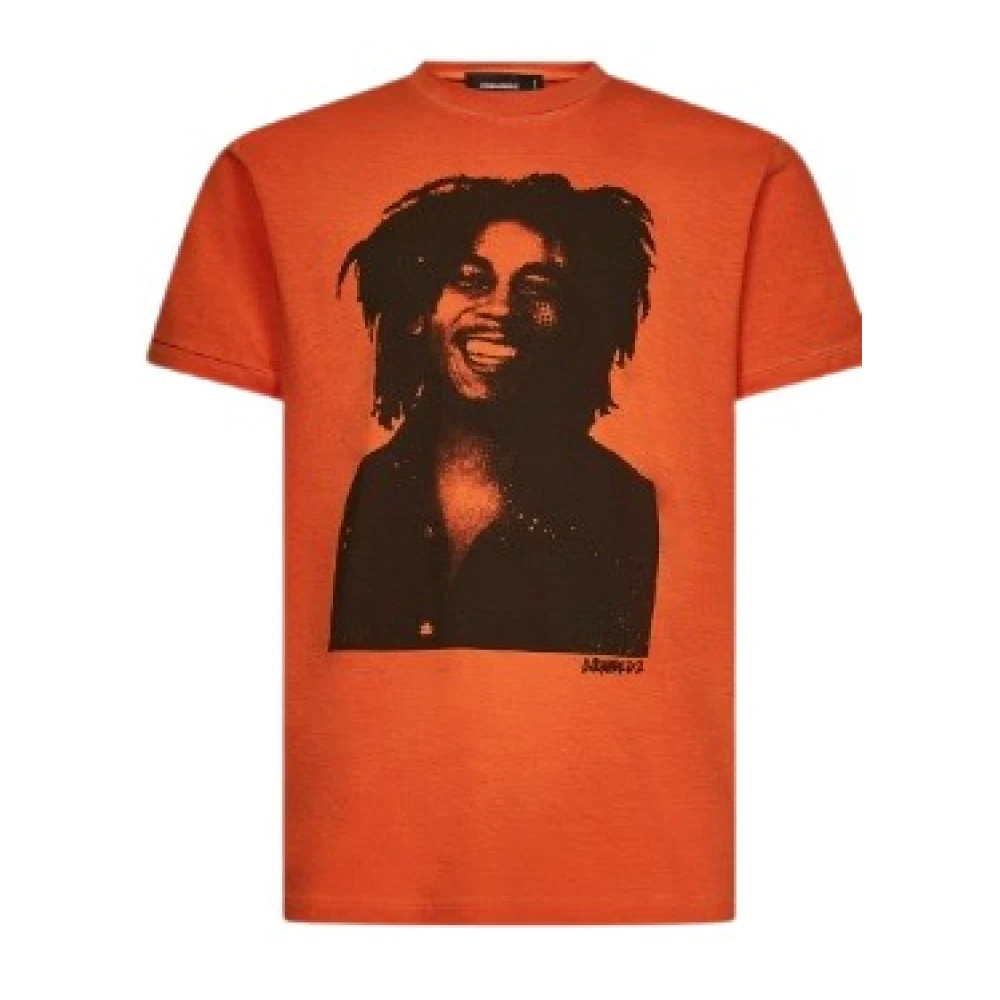 Dsquared2 Casual Katoenen T-Shirt Orange Heren