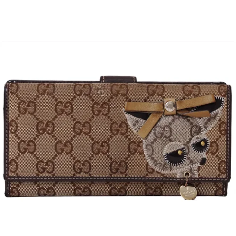 Gucci Vintage Pre-owned Canvas wallets Brown Dames
