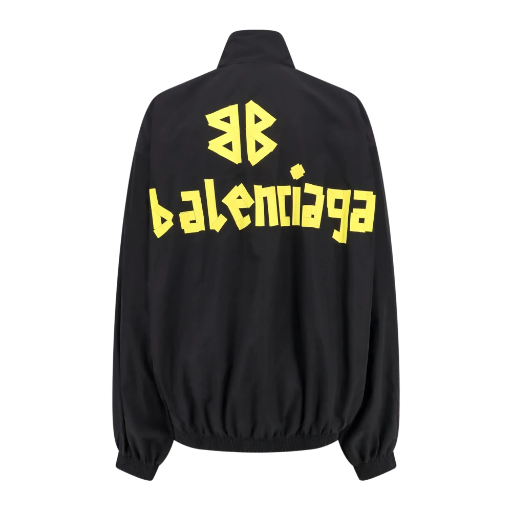 Balenciaga Zwarte Jas met Ritssluiting Black Heren