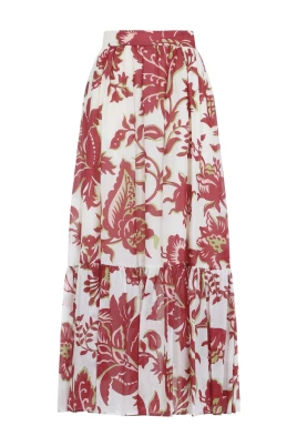 Flounce Hem Maxi Kjol