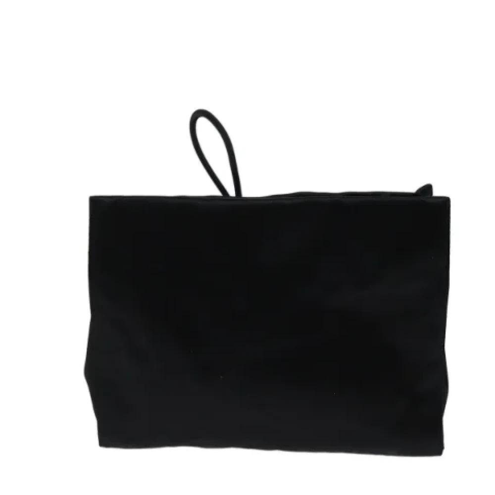 Prada Vintage Pre-owned Leather pouches Black Dames