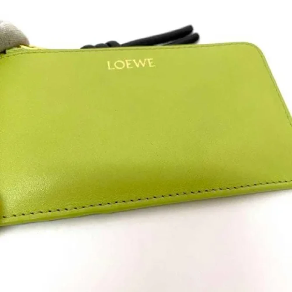 Loewe Pre-owned Leather wallets Green Dames