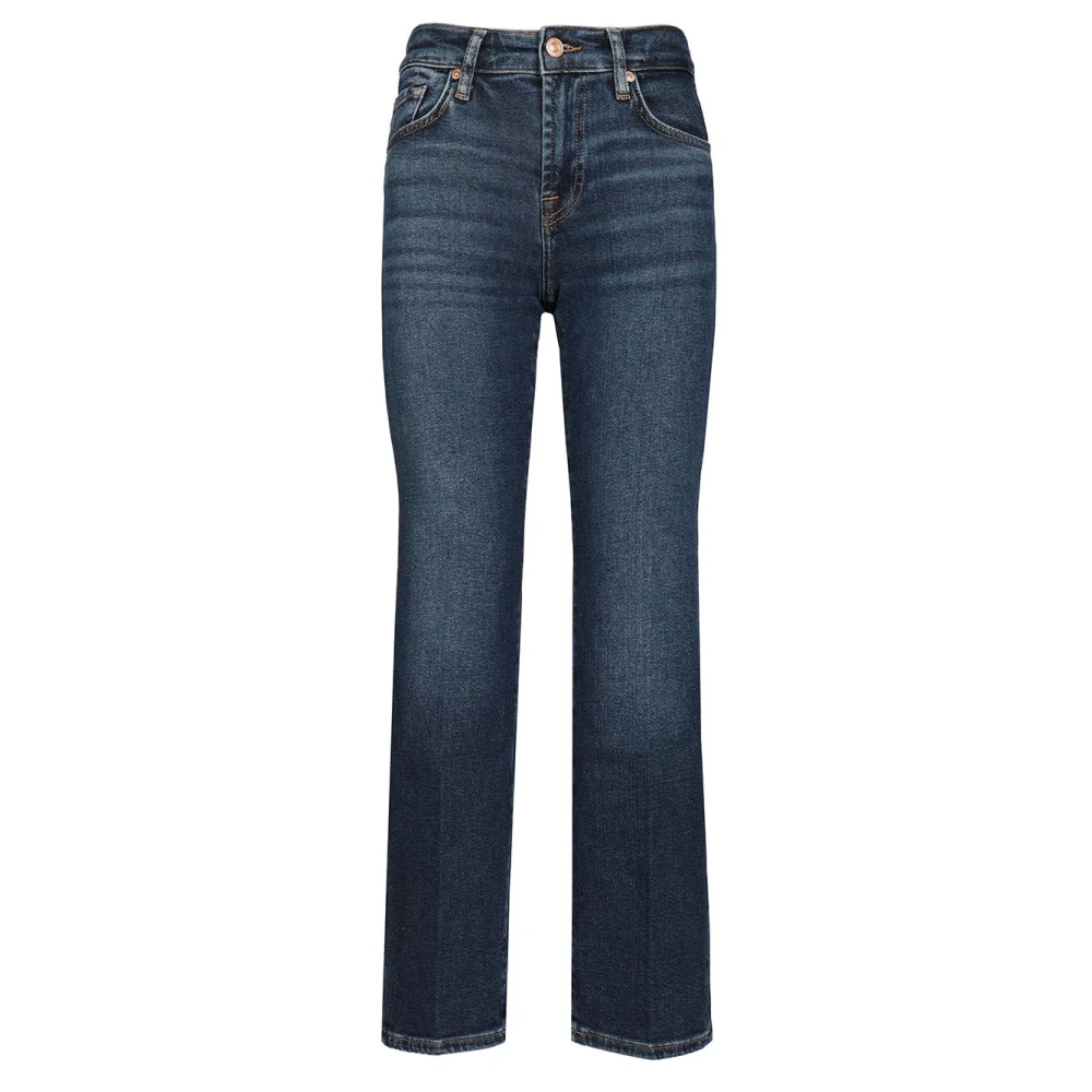 7 For All Mankind Blue Calie Straight Ankle Jeans - Female - Straight Fit Jeans - W24 - Jeans