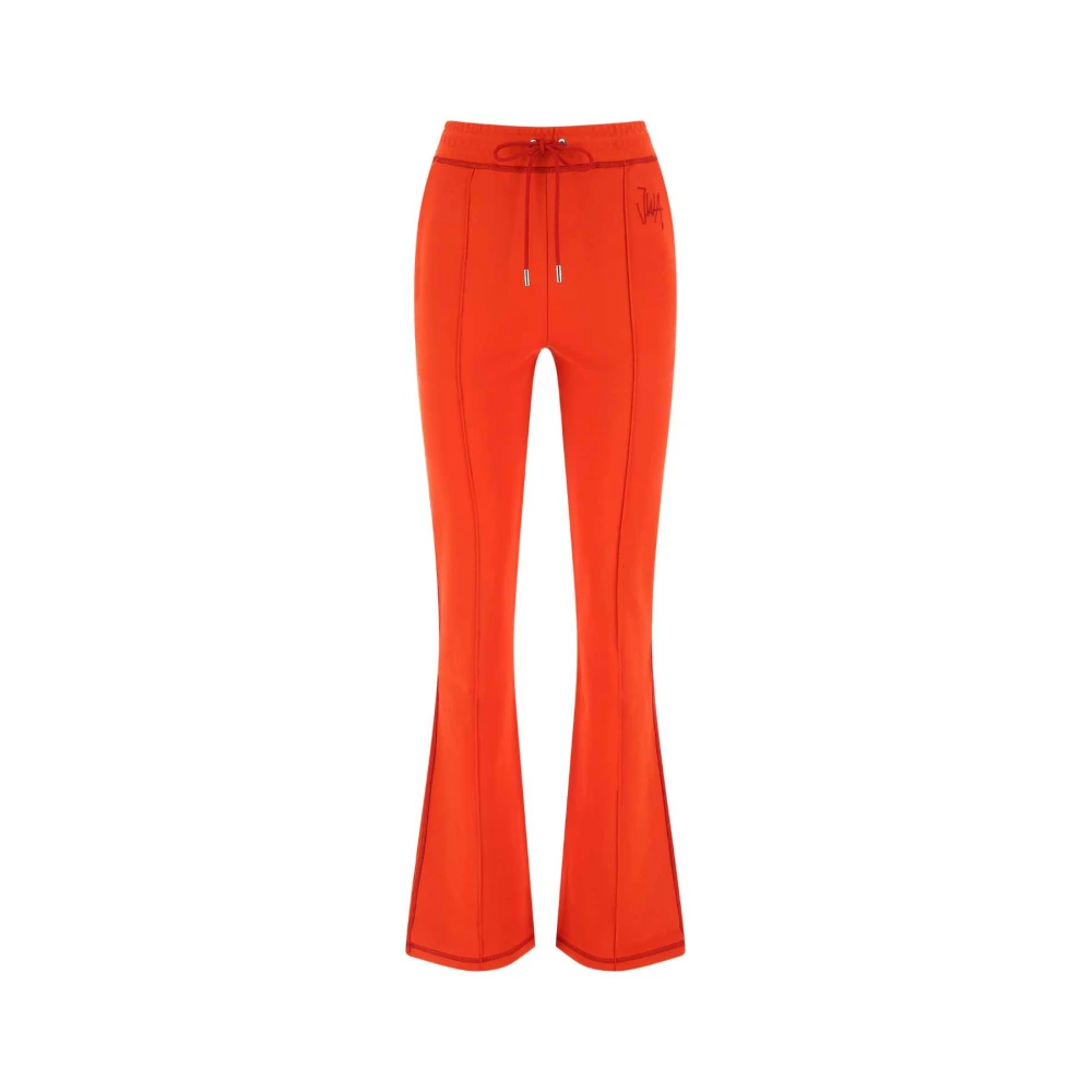 JW Anderson Rode Stretch Viscose Blend Joggers Red Dames