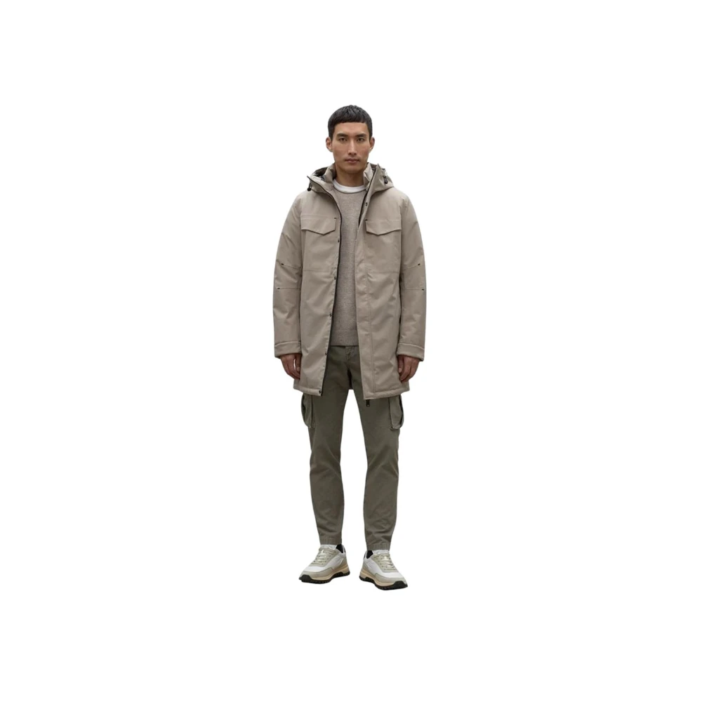 Ecoalf Beige textiel parka voor mannen Beige Heren