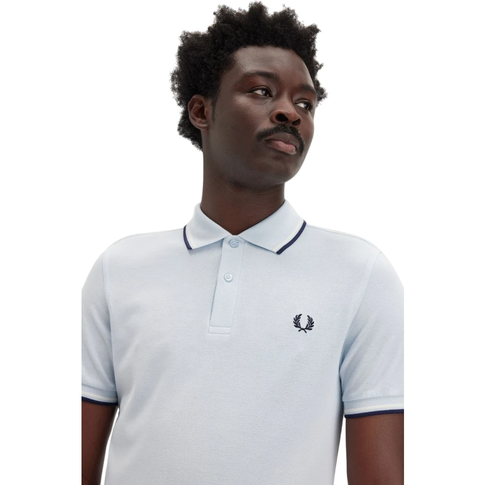 Fred Perry Grijze Polo met Dubbele Streep Gray Heren