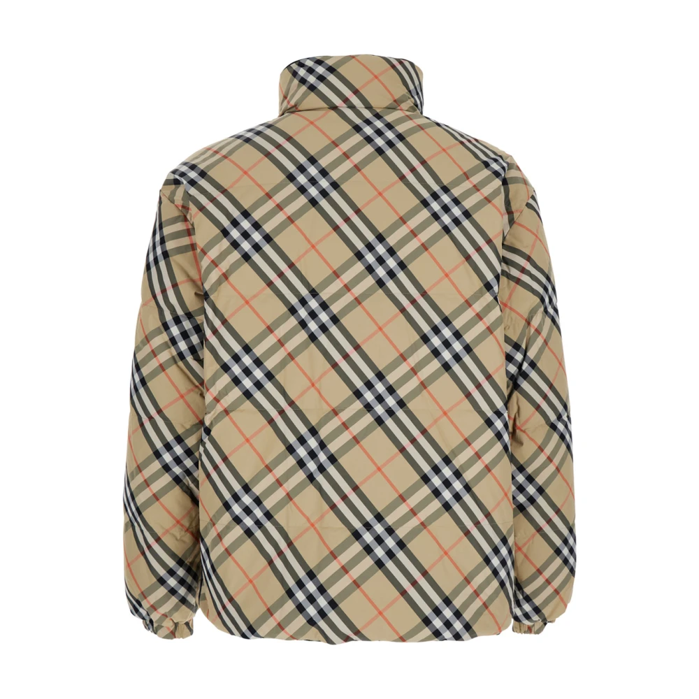 Burberry Omkeerbare donsjas met ruitmotief Beige Heren