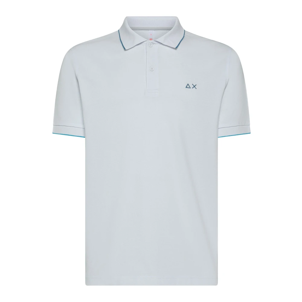 Sun68 Witte Polo met Kraagdetail White Heren