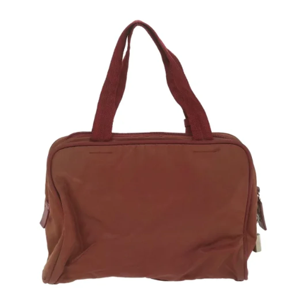 Prada Vintage Pre-owned Nylon handbags Red Dames