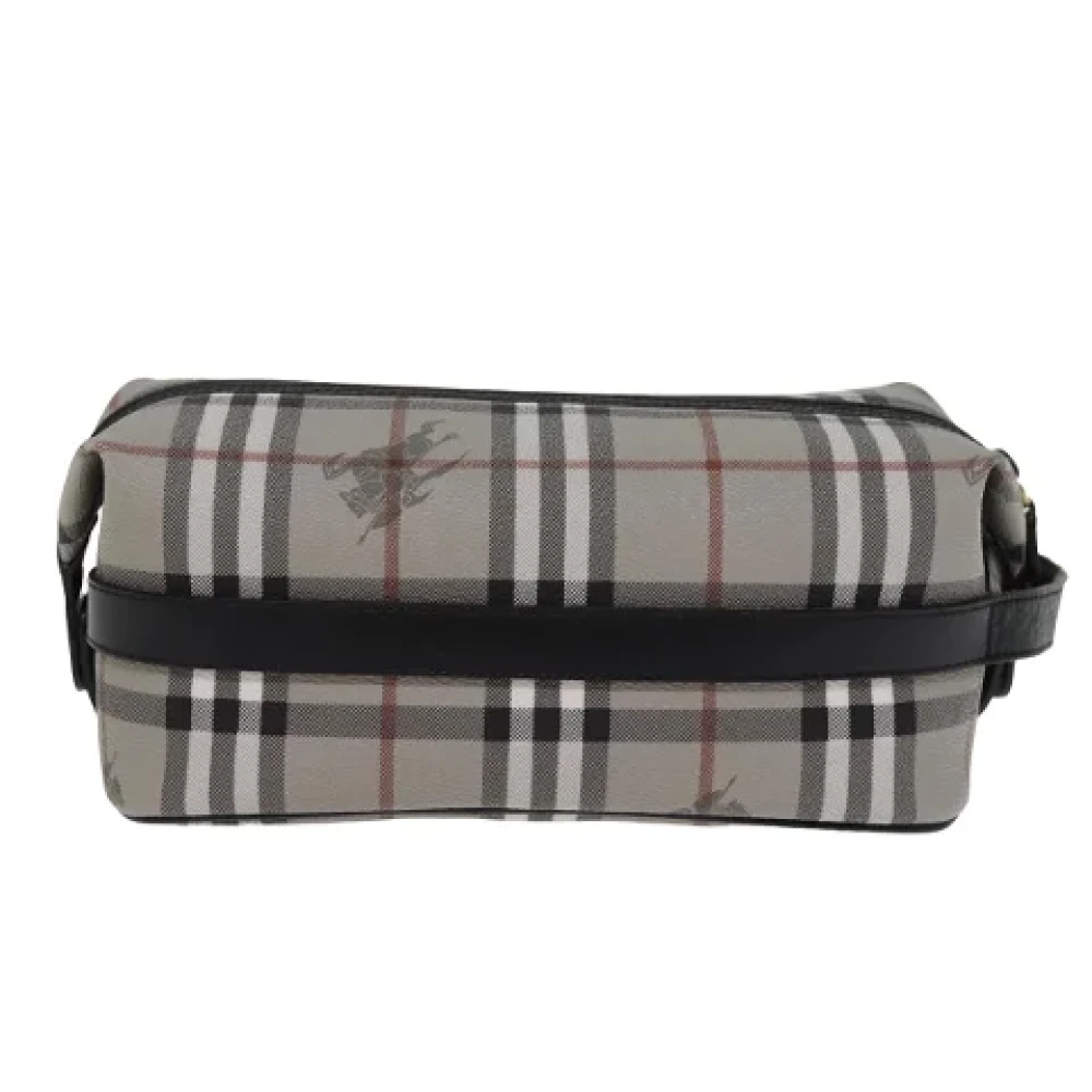 Burberry Vintage Pre-owned Canvas clutches Gray Dames