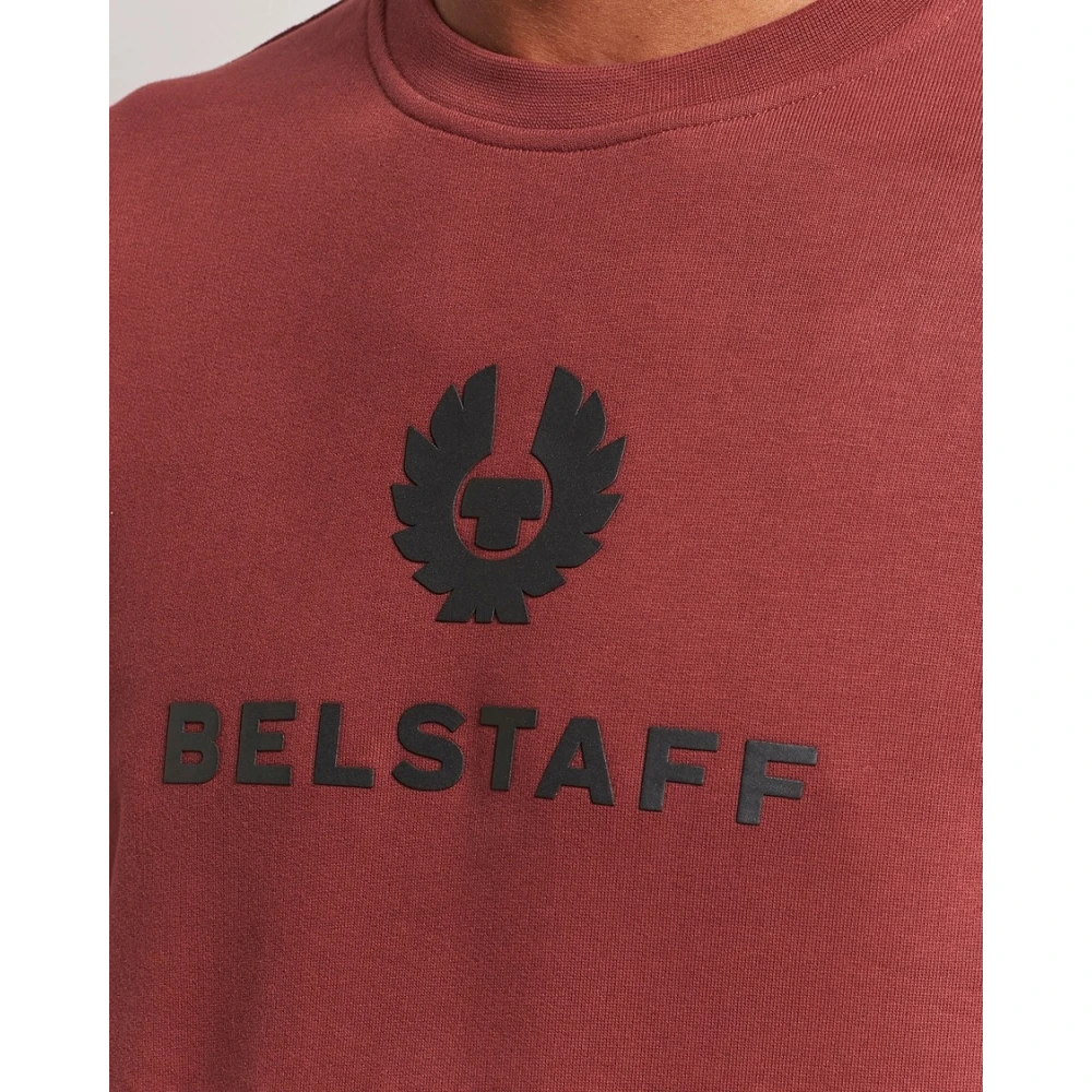 Belstaff Signature Crewneck Sweatshirt in Lava Red Heren