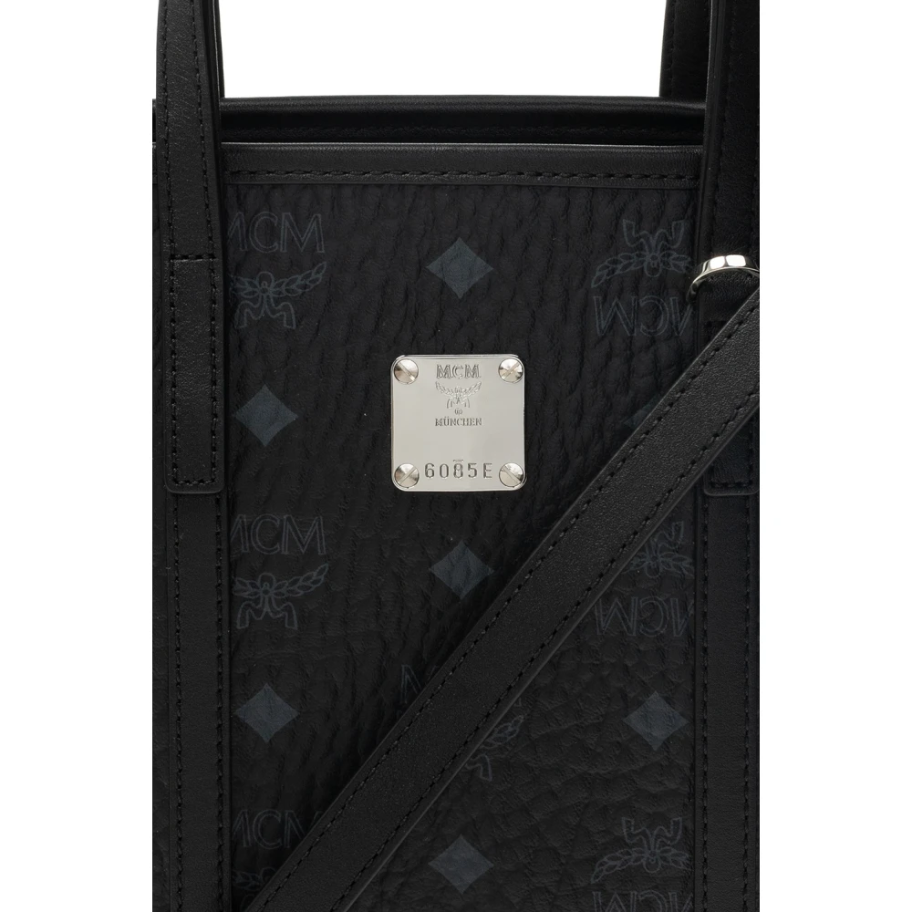 MCM Schoudertas met logo Black Dames