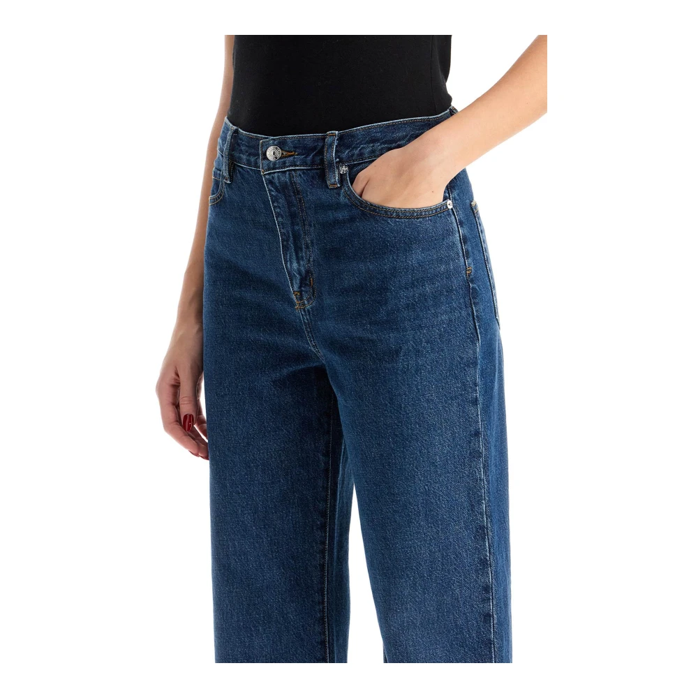 Frame Hoge Taille Cropped Enkel Jeans Blue Dames