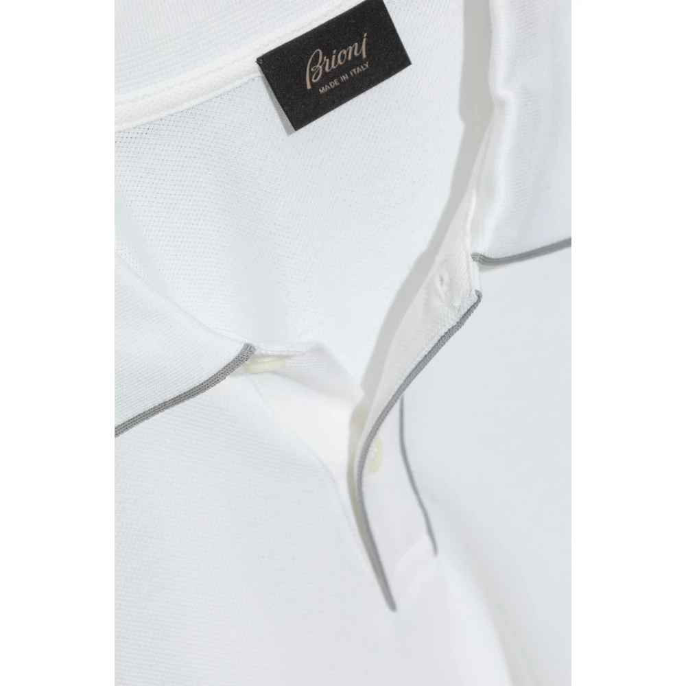 Brioni Katoenen polo White Heren