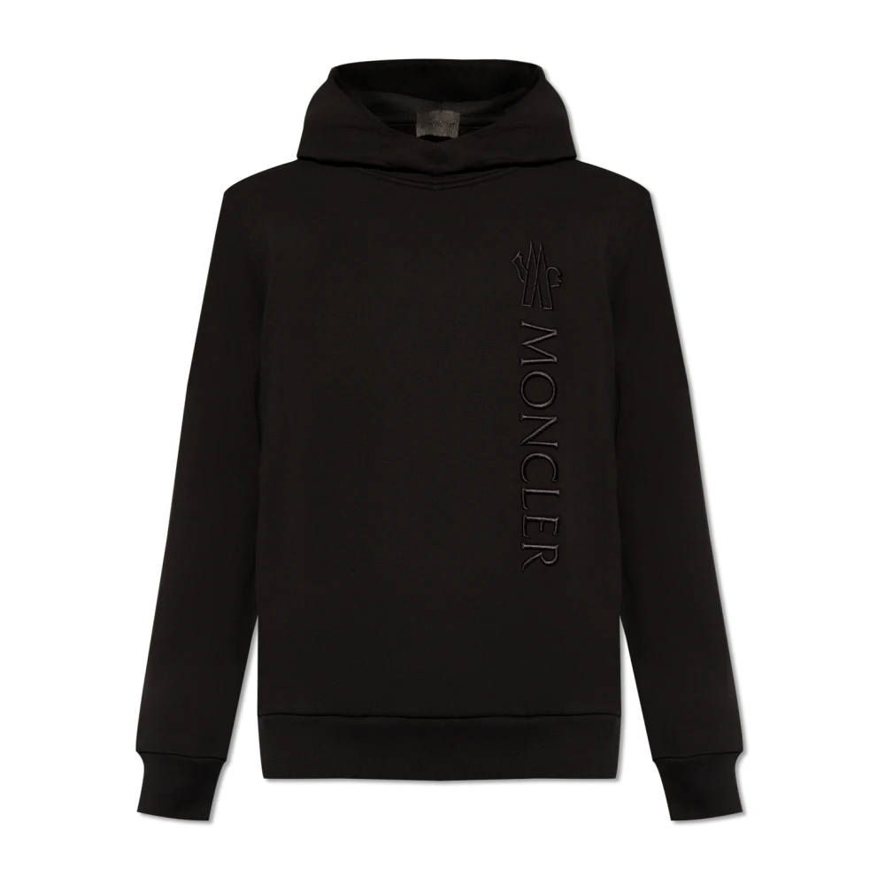 Moncler Hoodie med logotyp Black, Herr