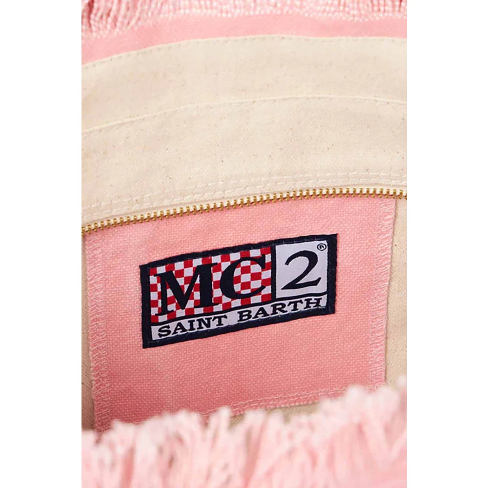 MC2 Saint Barth Strandtas met logoprint Pink Dames