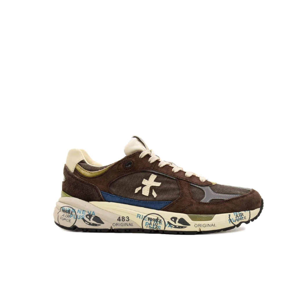 Premiata Men's Brown Sneakers, 11 Uk, Mase Low Trainers