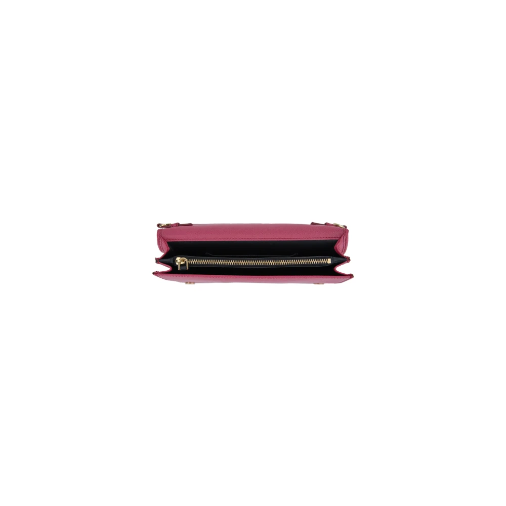 Prada Leren Schoudertas Magnetische Knoop Pink Dames