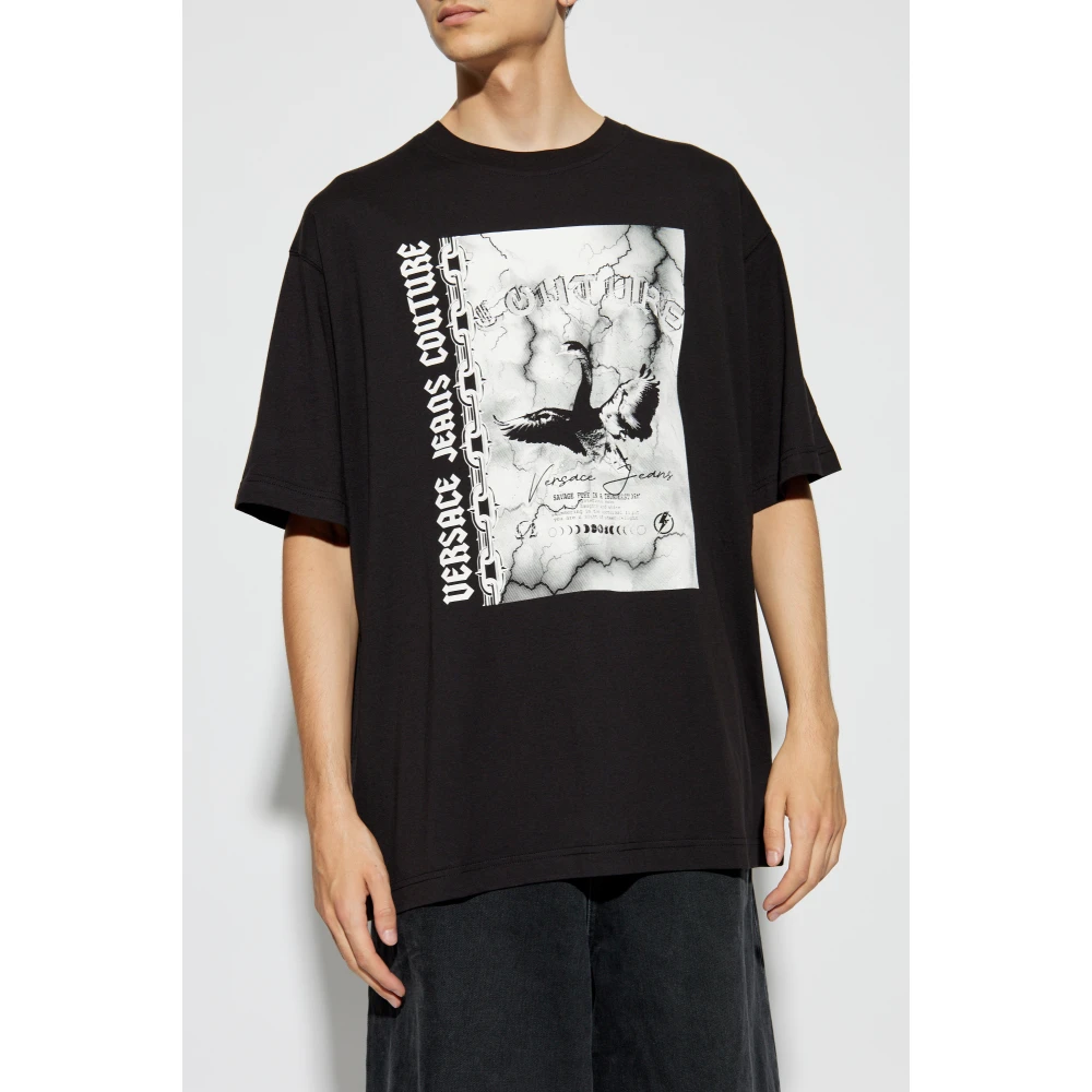 Versace Jeans Couture T-shirt met logo Black Heren