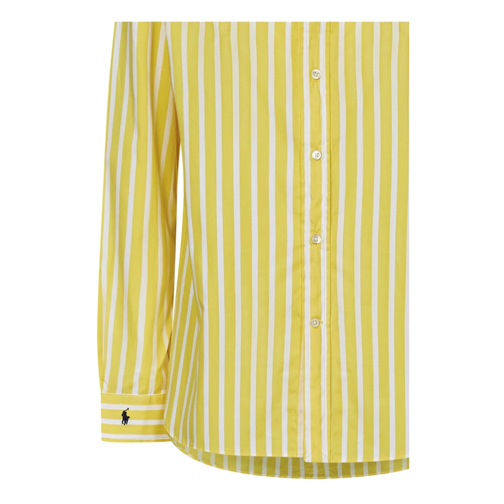 Ralph Lauren Gele Gestreepte Katoenen Shirt voor Vrouwen Yellow Dames