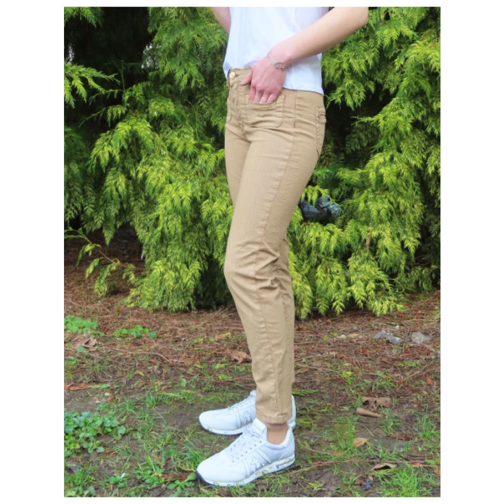 Islow Clara Gestreepte Broek Beige Dames