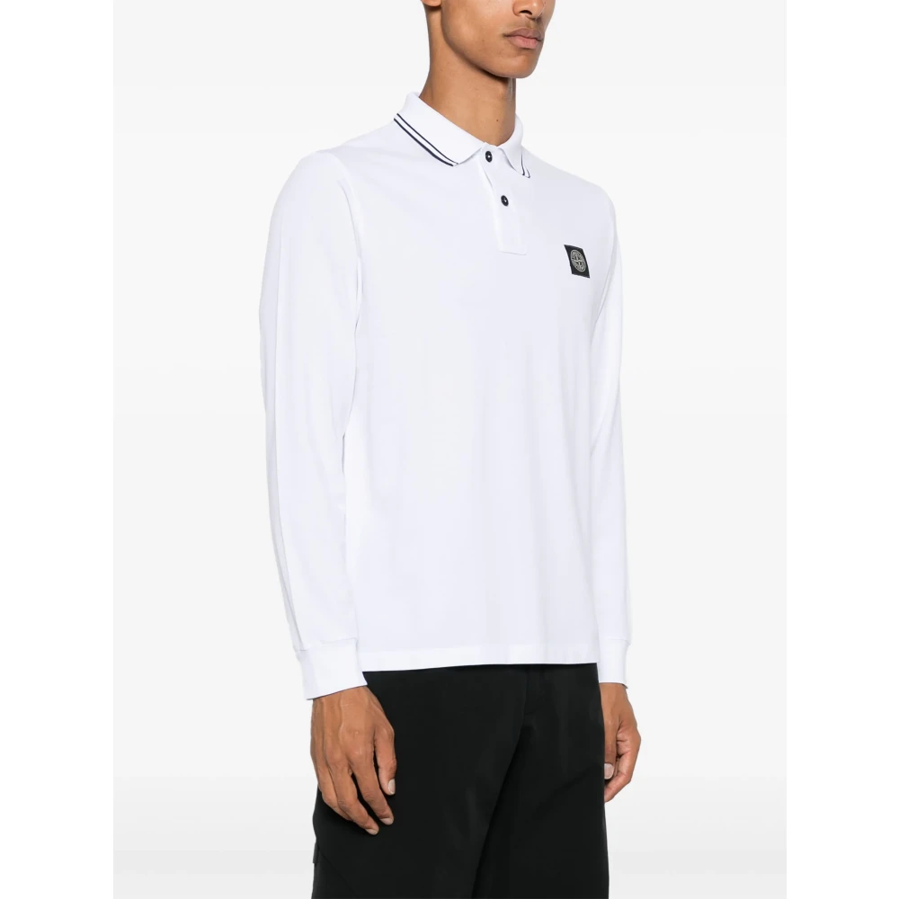 Stone Island Klassieke Polo Shirt in Diverse Kleuren White Heren