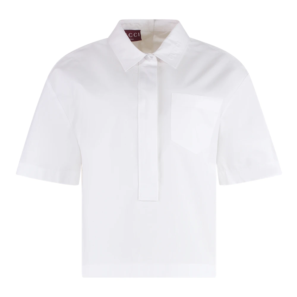 Gucci White Cotton Poplin Shirt - Female - Shirts - S - Blouses & Shirts