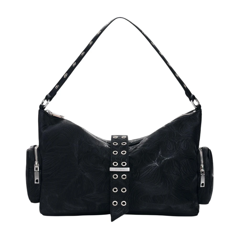 Desigual Vrouw Zwart Tassen Dames, One Size, Katoen, Moonstone Banaba Tas