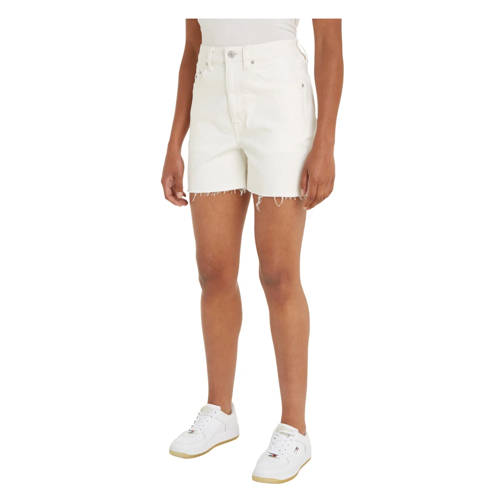 Tommy Jeans Ancient White Denim Shorts White Dames