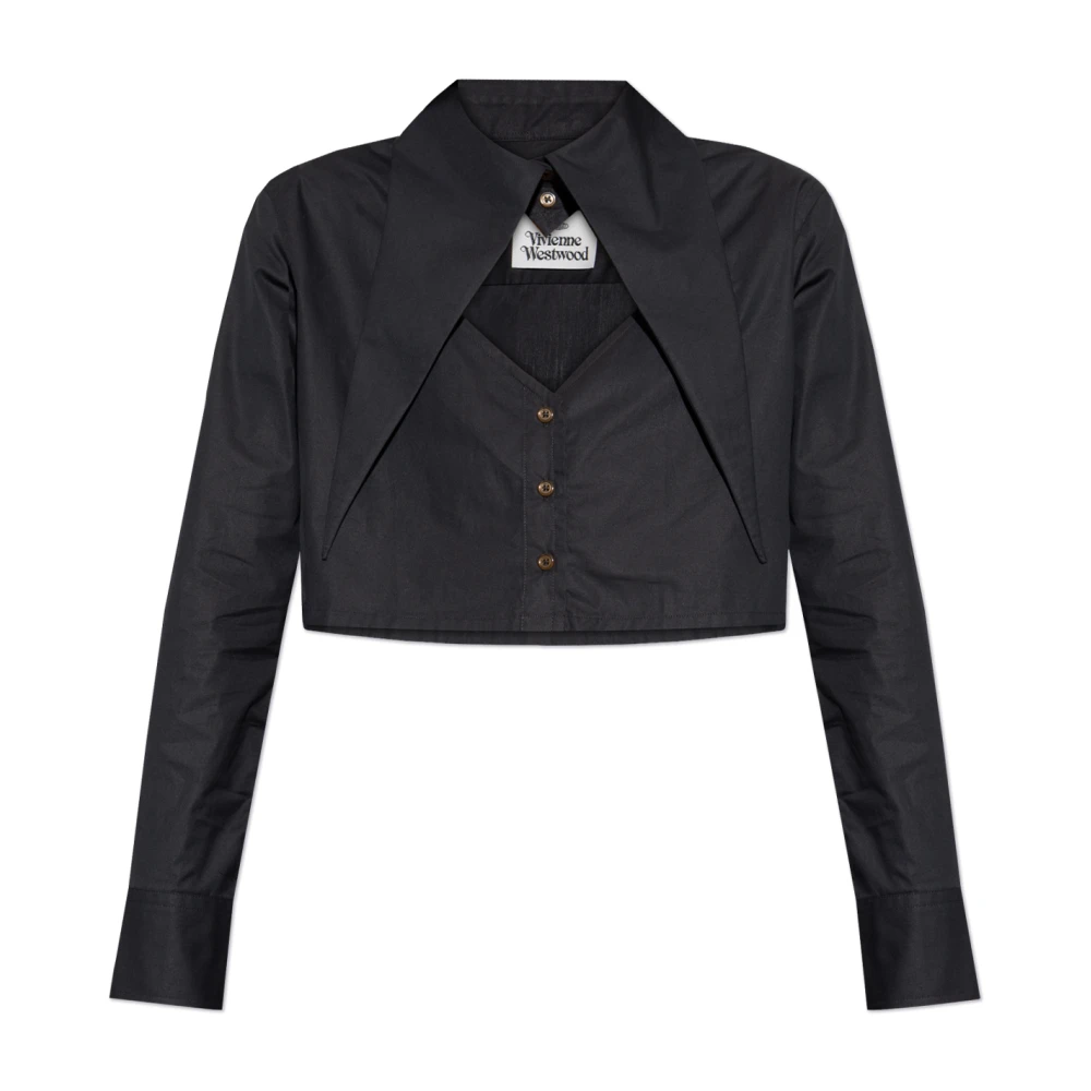 Vivienne Westwood Korte shirt met uitsnijding Black Dames