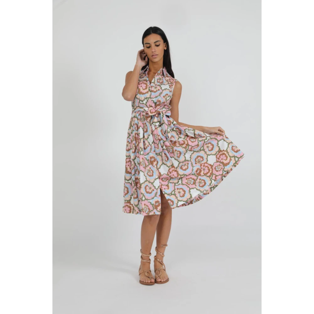 Caliban Elegante Jurk voor Vrouwen Multicolor Dames