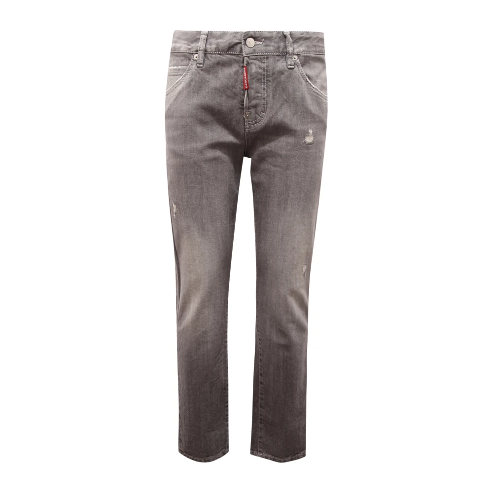 Dsquared2 Women's Gray Grey Denim Trousers Cool Girl Jeans - Slim Fit Jeans - Xs - Jeans