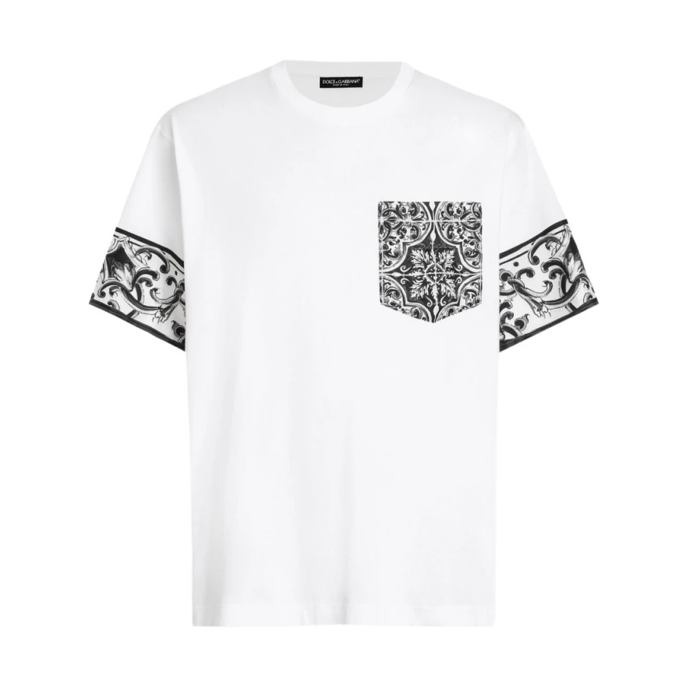 Dolce & Gabbana Men's White T-Shirts And Polos With Pocket