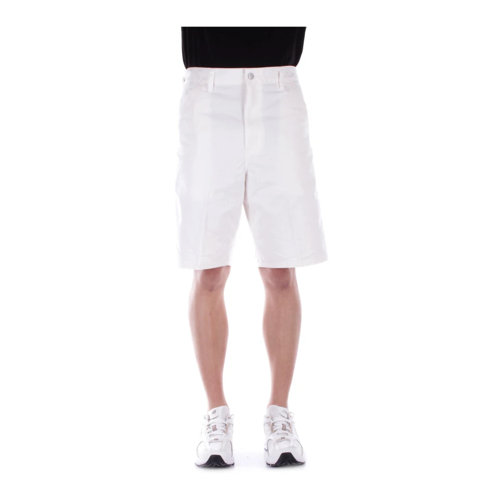 Carhartt WIP Witte Shorts met Rits en Zakken White Heren