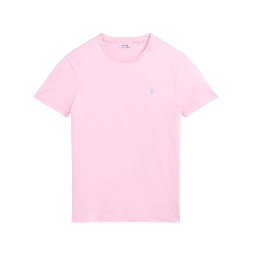 Ralph Lauren Herren Rosa Custom Slim Fit T-Shirt Mit Rundhalsausschnitt