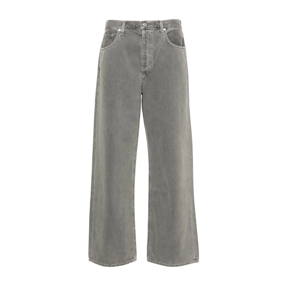 Agolde Grijze Wide Leg Denim Broek Gray Dames