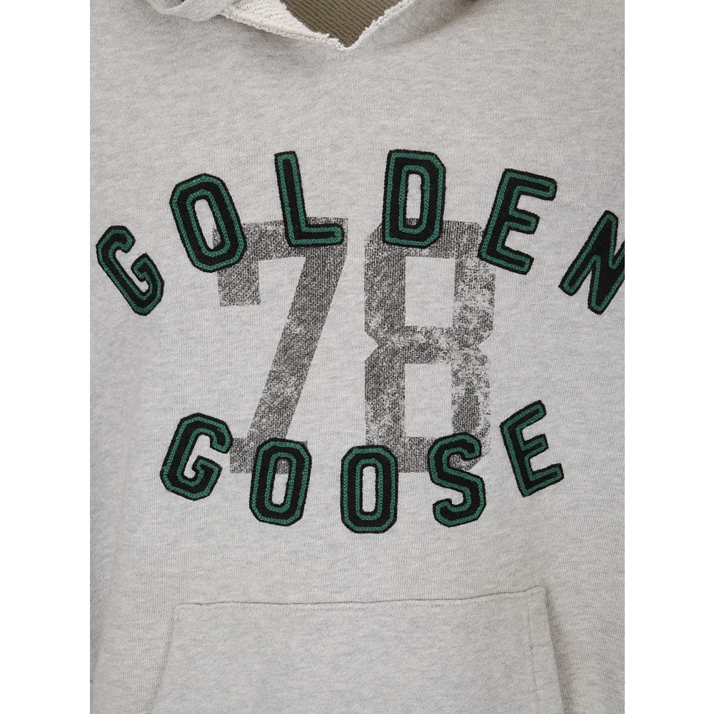 Golden Goose Journey Unisex Hoodie Gray Heren