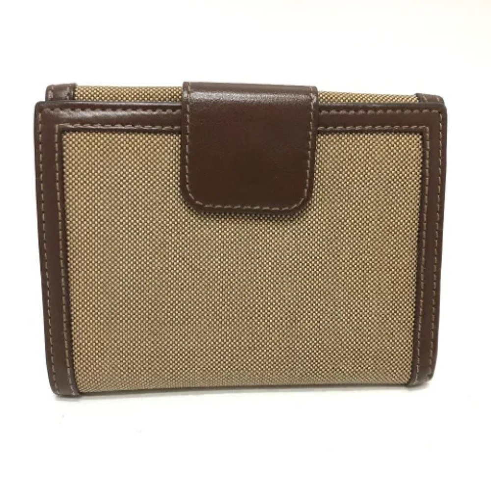 Prada Vintage Pre-owned Fabric wallets Brown Dames