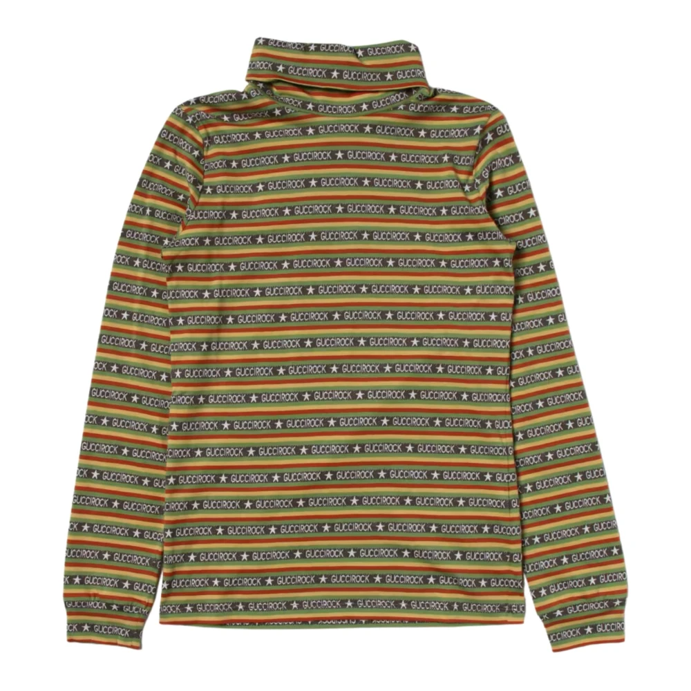 Gucci Randig Barn T-shirt Grön Green, Flicka