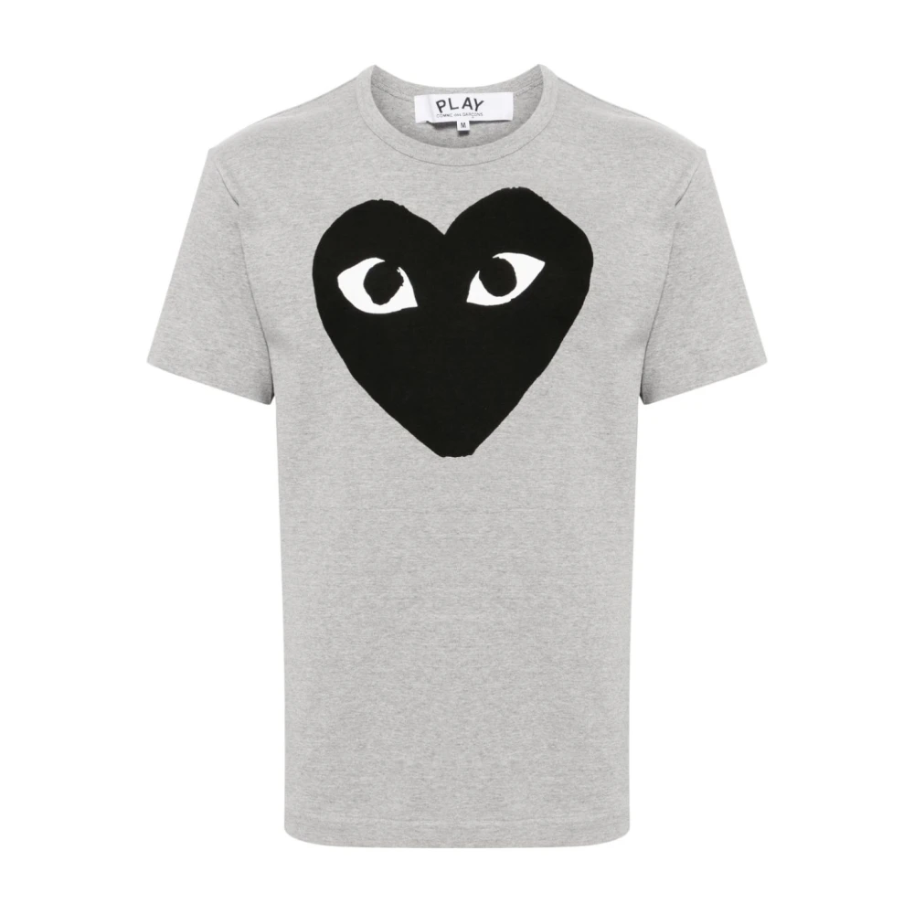 Comme des Garçons Hart Print T-shirts en Polo's Grijs Gray Heren