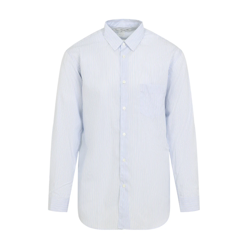 Comme des Garçons Gestreept Overhemd Blue Heren