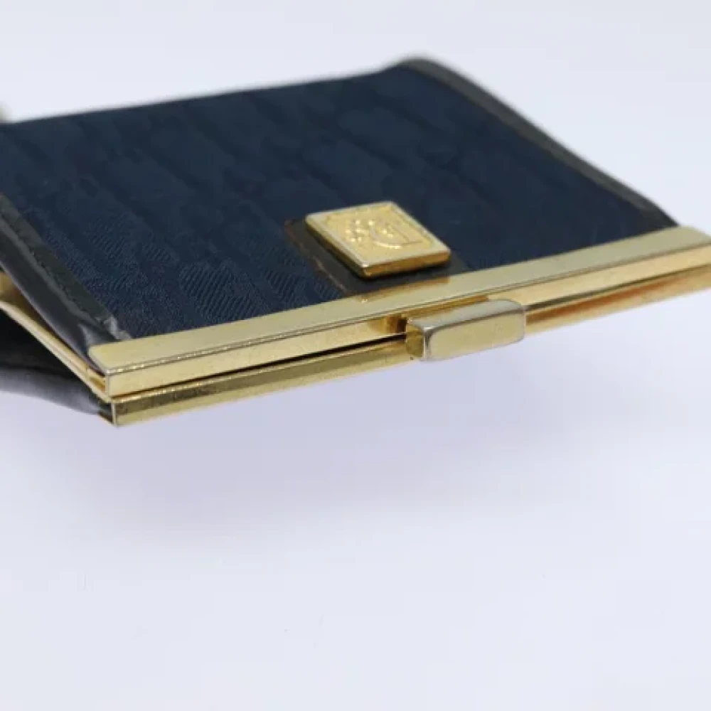 Dior Vintage Pre-owned Canvas wallets Blue Dames