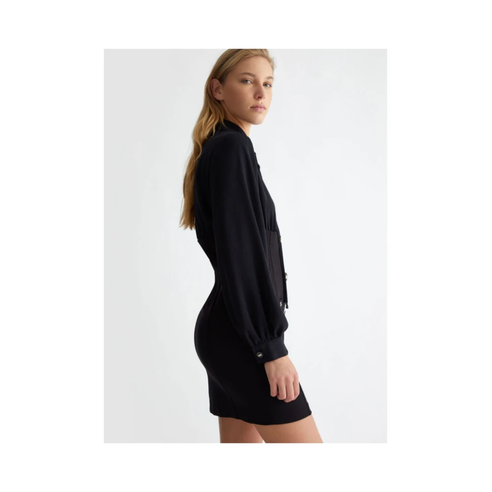 Liu Jo Stretch chemisier jurk Groot Black Dames